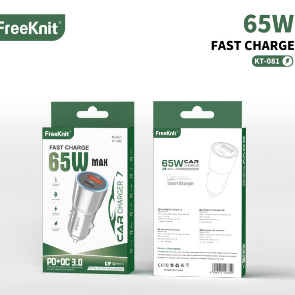 Автомобильное зарядное устройство FreeKnit KT-081 65W