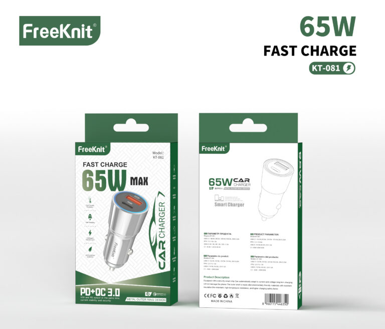Автомобильное зарядное устройство FreeKnit KT-081 65W