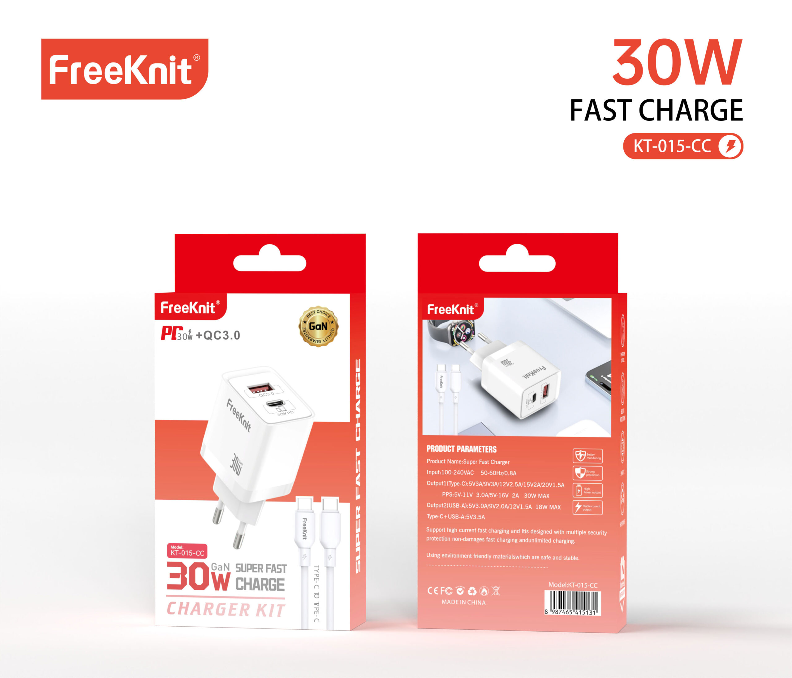 Зарядное устройство FreeKnit KT-015-CC 30W Зарядное устройство FreeKnit KT-015-CC 30W