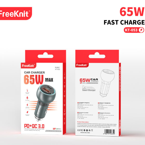 Автомобильное зарядное устройство FreeKnit KT-053 65W