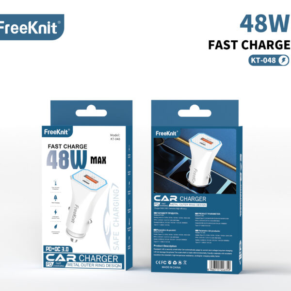 Автомобильное зарядное устройство FreeKnit KT-048 48W